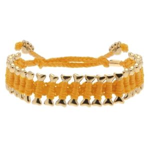 Heart U Back Gold Plated Yellow Bone Bracelet